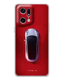 Чохол для OPPO Find X5 Pro з картинкою «Tesla Top View»
