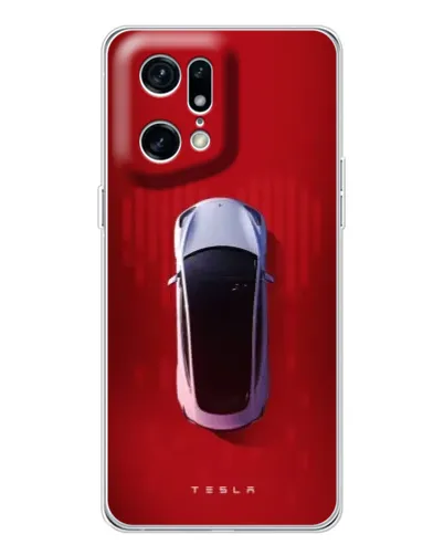 Чехол для OPPO Find X5 Pro с картинкой «Tesla Top View» Чехол для OPPO Find X5 Pro с картинкой «Tesla Top View»