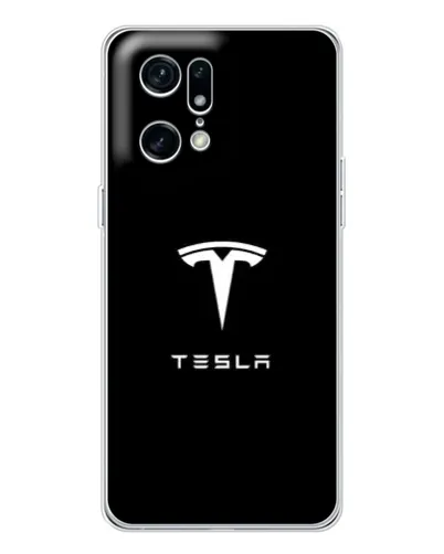 Чехол для OPPO Find X5 Pro с картинкой «Tesla White Logo» Чехол для OPPO Find X5 Pro с картинкой «Tesla White Logo»