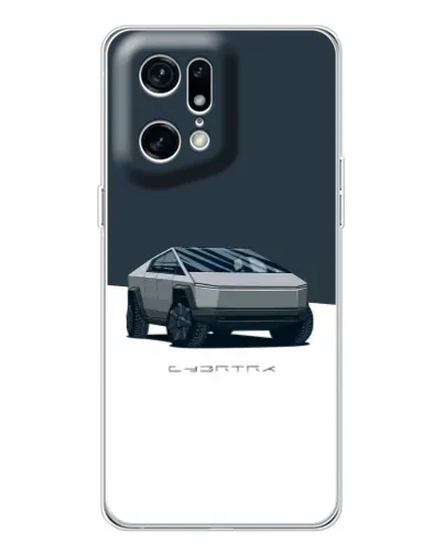 Чехол для OPPO Find X5 Pro с картинкой «Серебристый Cybertruck Tesla» Чехол для OPPO Find X5 Pro с картинкой «Серебристый Cybertruck Tesla»