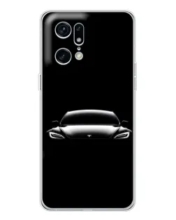 Чохол для OPPO Find X5 Pro з картинкою «Фари Tesla Night»