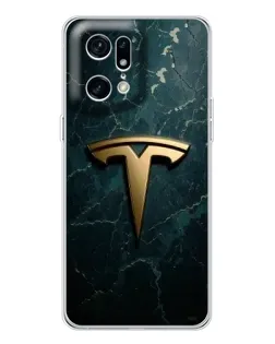Чохол для OPPO Find X5 Pro з картинкою «Мармурова Tesla Gold»
