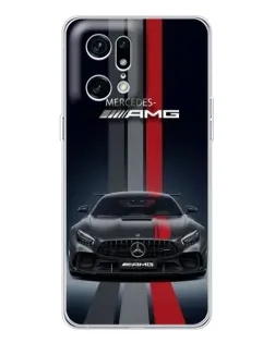 Чохол для OPPO Find X5 Pro з картинкою «Mercedes — білий карбон»
