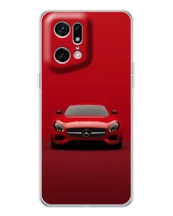 Чехол для OPPO Find X5 Pro с картинкой «Красный Mercedes AMG»
