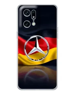 Чехол для OPPO Find X5 Pro с картинкой «Mercedes — флаг Германии»