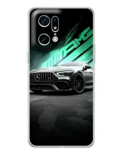 Чехол для OPPO Find X5 Pro с картинкой «Темный Mercedes AMG»