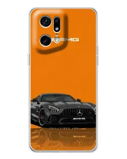 Чехол для OPPO Find X5 Pro с картинкой «Оранжевый Mercedes AMG»