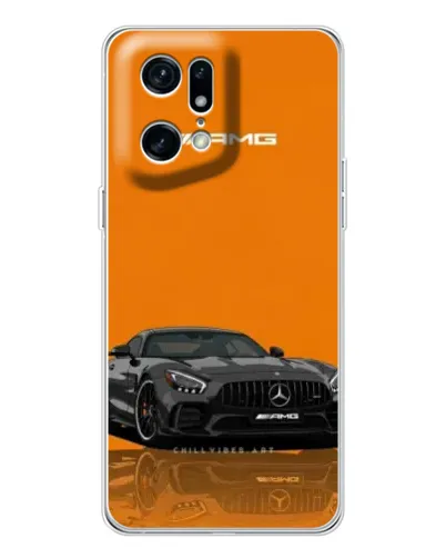 Чехол для OPPO Find X5 Pro с картинкой «Оранжевый Mercedes AMG» Чехол для OPPO Find X5 Pro с картинкой «Оранжевый Mercedes AMG»