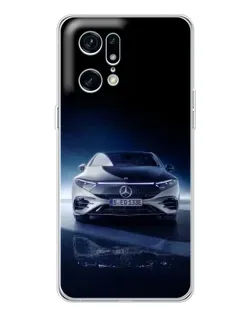 Чехол для OPPO Find X5 Pro с картинкой «Ночной Mercedes EQ»