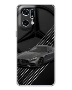 Чехол для OPPO Find X5 Pro с картинкой «Mercedes AMG — графика»