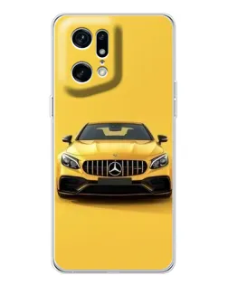 Чехол для OPPO Find X5 Pro с картинкой «Желтый Mercedes GT»