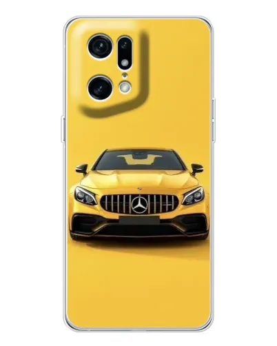 Чехол для OPPO Find X5 Pro с картинкой «Желтый Mercedes GT» Чехол для OPPO Find X5 Pro с картинкой «Желтый Mercedes GT»