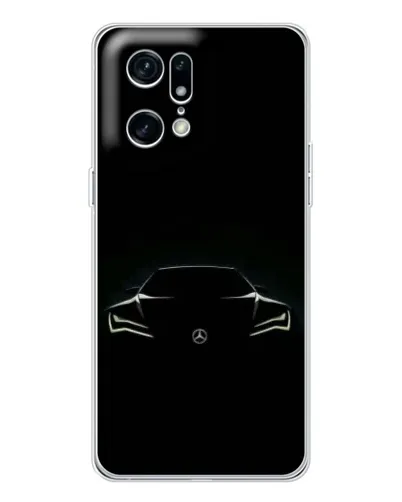 Чехол для OPPO Find X5 Pro с картинкой «Mercedes — силуэт авто» Чехол для OPPO Find X5 Pro с картинкой «Mercedes — силуэт авто»