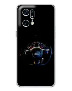 Чохол для OPPO Find X5 Pro з картинкою «Салон Audi — кермо»