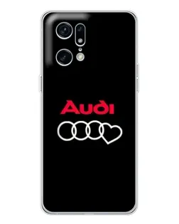Чохол для OPPO Find X5 Pro з картинкою «Логотип Audi Heart»