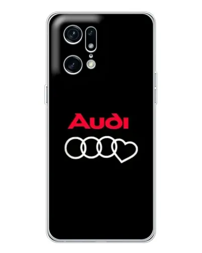 Чехол для OPPO Find X5 Pro с картинкой «Логотип Audi Heart»