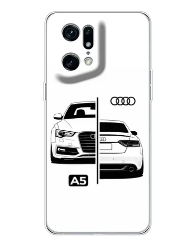 Чехол для OPPO Find X5 Pro с картинкой «Audi — контрастный дизайн»