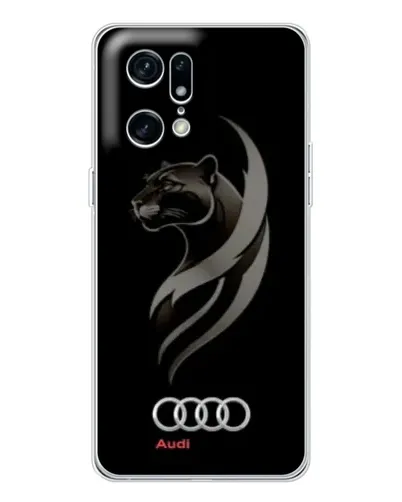 Чехол для OPPO Find X5 Pro с картинкой «Графика — пантера и Audi»
