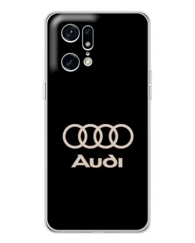 Чехол для OPPO Find X5 Pro с картинкой «Audi — золотой логотип»