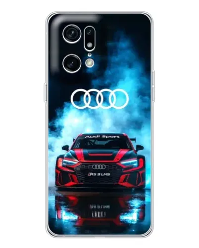 Чехол для OPPO Find X5 Pro с картинкой «Audi Sport — неон»