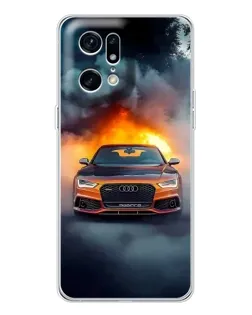 Чохол для OPPO Find X5 Pro з картинкою «Audi у вогняному диму» Чохол для OPPO Find X5 Pro з картинкою «Audi у вогняному диму»