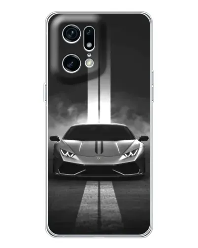 Чехол для OPPO Find X5 Pro с картинкой «Lamborghini симметрия дорог»