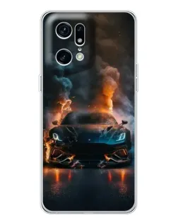 Чохол для OPPO Find X5 Pro з картинкою «Lamborghini димна естетика»