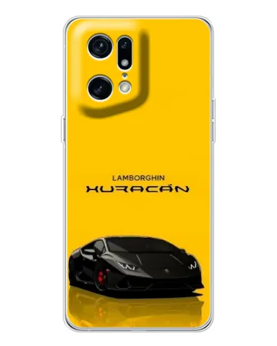 Чехол для OPPO Find X5 Pro с картинкой «Lamborghini Huracan черный»