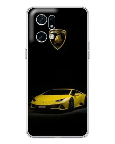 Чехол для OPPO Find X5 Pro с картинкой «Lamborghini желтый акцент»
