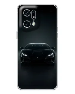 Чохол для OPPO Find X5 Pro з картинкою «Чорний Lamborghini Aventador»
