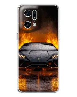 Чохол для OPPO Find X5 Pro з картинкою «Lamborghini у вогні»