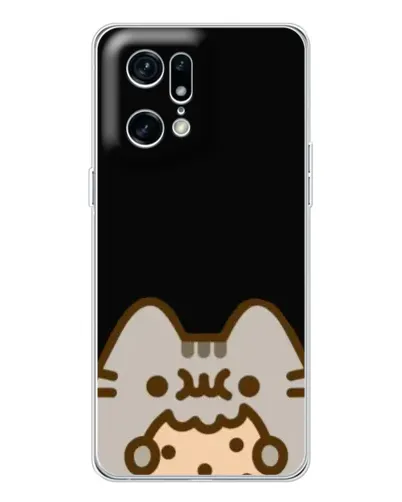 Чехол для OPPO Find X5 Pro с картинкой «Пушин на черном»