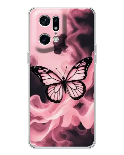 Чехол для OPPO Find X5 Pro с картинкой «Бабочка в дыму» Чехол для OPPO Find X5 Pro с картинкой «Бабочка в дыму»