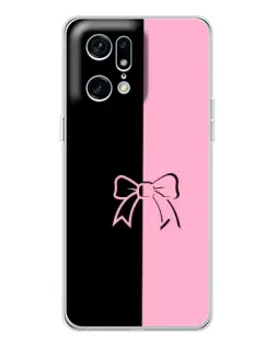 Чехол для OPPO Find X5 Pro с картинкой «Половинки банта» Чехол для OPPO Find X5 Pro с картинкой «Половинки банта»