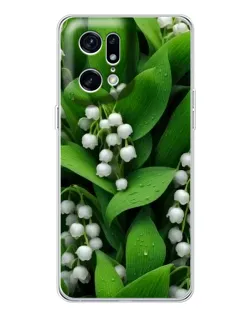 Чохол для OPPO Find X5 Pro з картинкою «Конвалії в зелені»