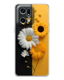 Чохол для OPPO Find X5 Pro з картинкою «Соняшник та ромашка»