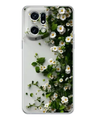 Чехол для OPPO Find X5 Pro с картинкой «Ветка мелких белых цветов» Чехол для OPPO Find X5 Pro с картинкой «Ветка мелких белых цветов»
