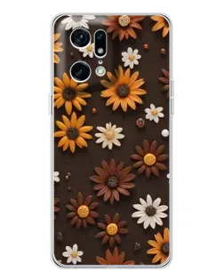 Чохол для OPPO Find X5 Pro з картинкою «Візерунок з маленьких соняшників»