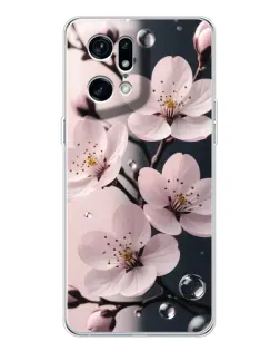 Чохол для OPPO Find X5 Pro з картинкою «Ніжня сакура та краплі»