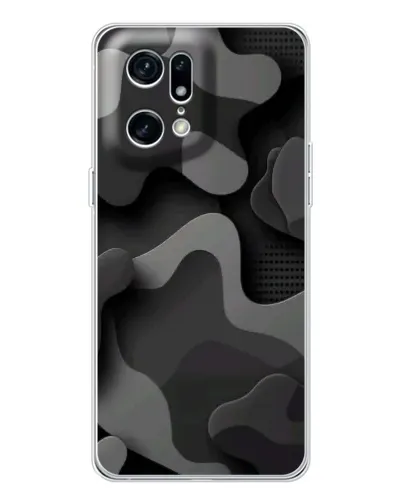 Чехол для OPPO Find X5 Pro с картинкой «Темный абстрактный камуфляж»