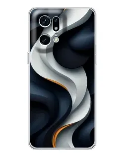 Чохол для OPPO Find X5 Pro з картинкою «Об'ємні чорно-білі стрічки» Чохол для OPPO Find X5 Pro з картинкою «Об'ємні чорно-білі стрічки»