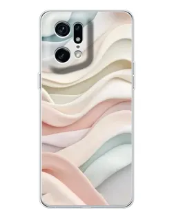 Чехол для OPPO Find X5 Pro с картинкой «Пастельные нежные волны»