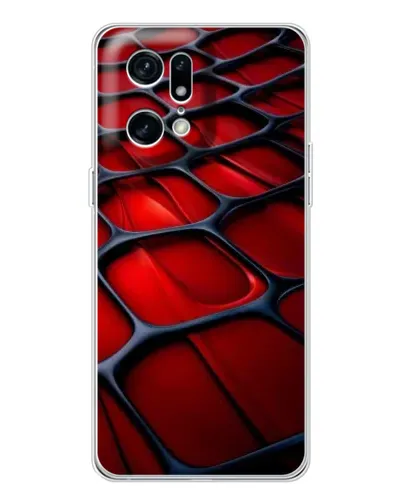 Чехол для OPPO Find X5 Pro с картинкой «Красная глянцевая сетка»