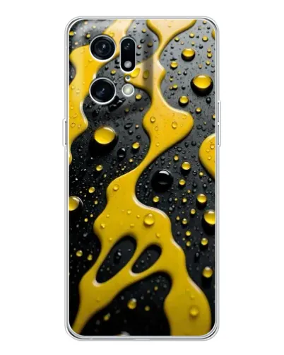 Чехол для OPPO Find X5 Pro с картинкой «Жидкое желтое золото»