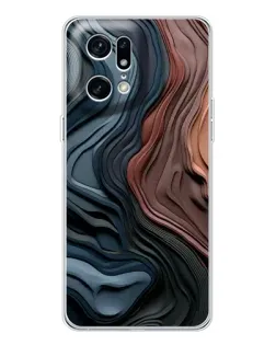 Чехол для OPPO Find X5 Pro с картинкой «Цветные волны каньона»