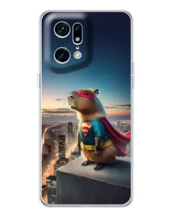 Чехол для OPPO Find X5 Pro с картинкой «Капи-мен супергерой» Чехол для OPPO Find X5 Pro с картинкой «Капи-мен супергерой»