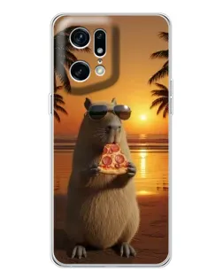 Чехол для OPPO Find X5 Pro с картинкой «Капибара с пиццей» Чехол для OPPO Find X5 Pro с картинкой «Капибара с пиццей»