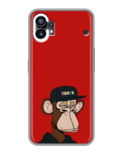 Чехол для OPPO Find X9 Pro с картинкой «Bored Ape — красный фон»