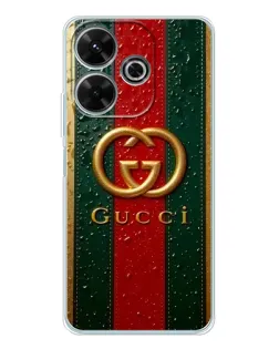 Чехол для OPPO K13 Turbo с картинкой «Gucci — фирменная полоса и золото»