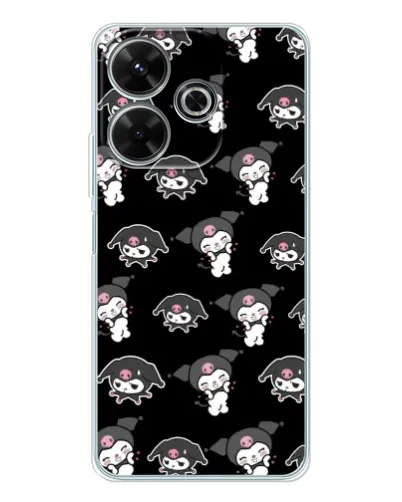 Чехол для OPPO K13 Turbo с картинкой «Черный паттерн Kuromi»